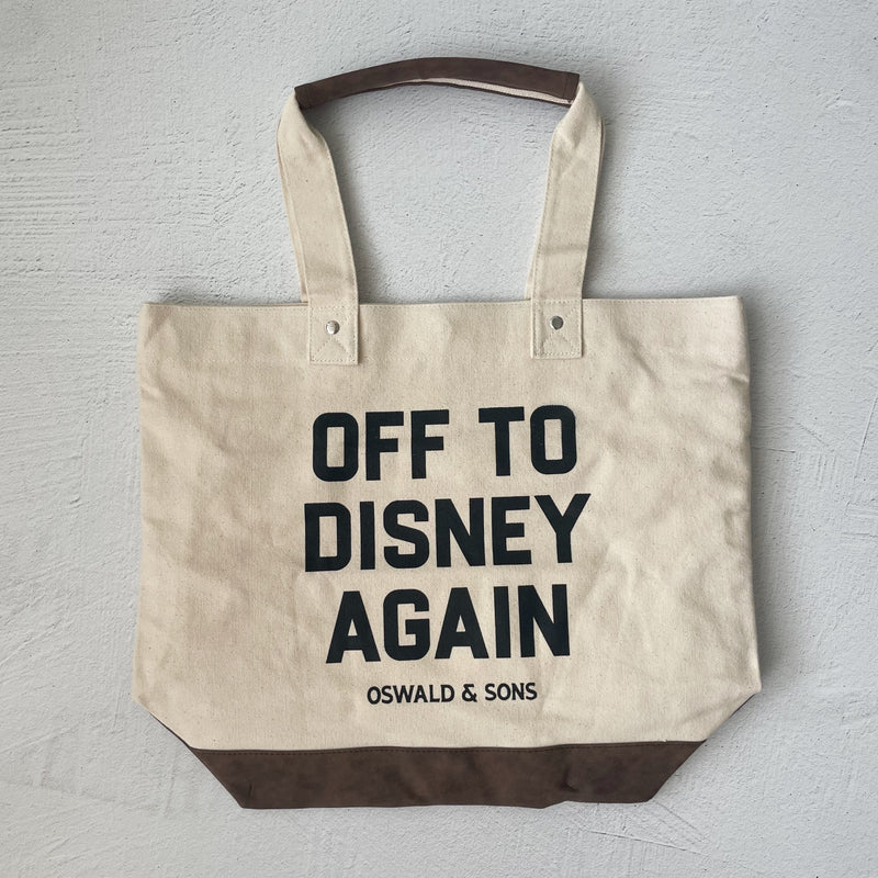 Off To Disney Again Tote Bag