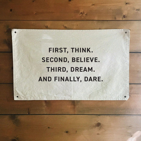 Think Believe Dream Dare Heritage Banner | Oswald & Sons