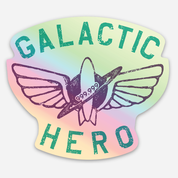 Galactic Hero Holographic Sticker | Oswald & Sons