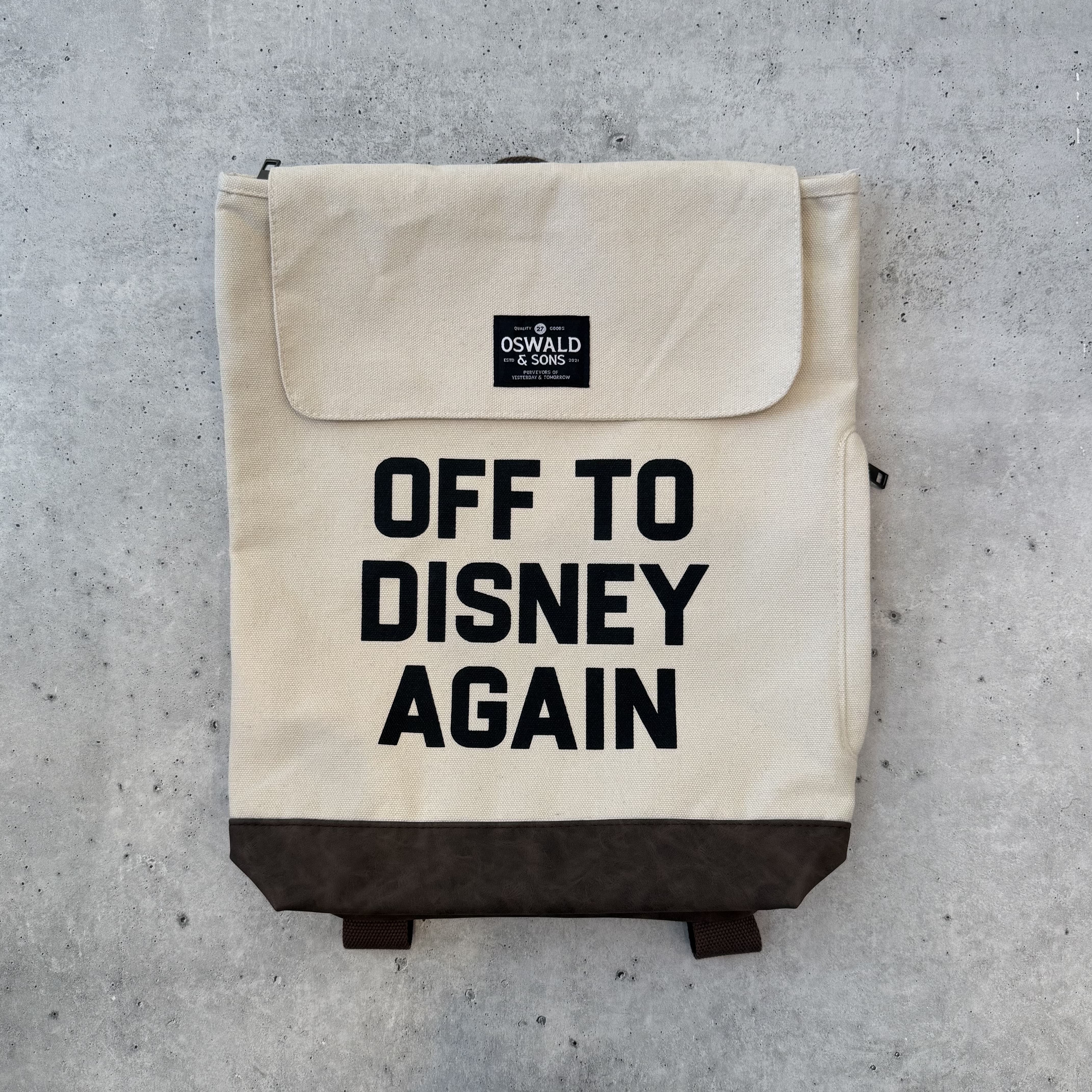 Off To Disney Again Travel Backpack – Oswald & Sons